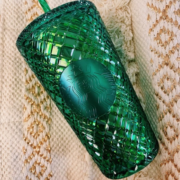 Starbucks Other - Grande starbucks green jewel textured cold cup 16 oz